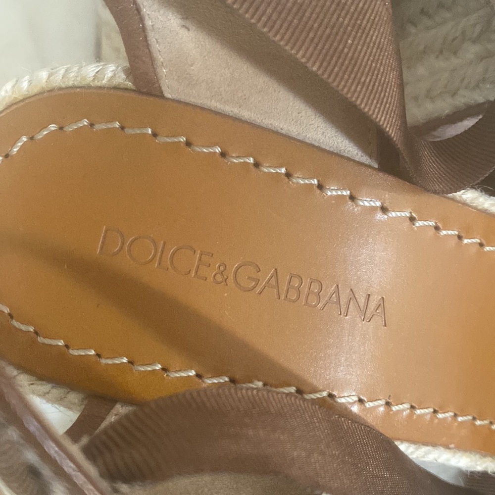 Dolce&Gabbana leopard print pony hair, leather sandals, s 39 - Picture 6 of 12